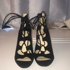 Nine West lace up heels